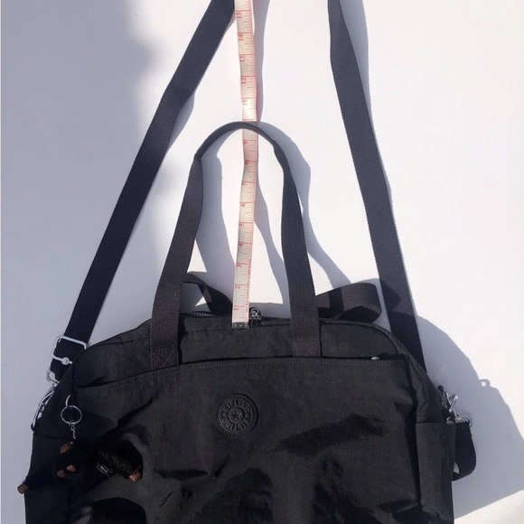 Kipling Large Black Tote Shoulder Duffel Bag w/ Travel Organizer & Monkey Charm - Picture 14 of 16